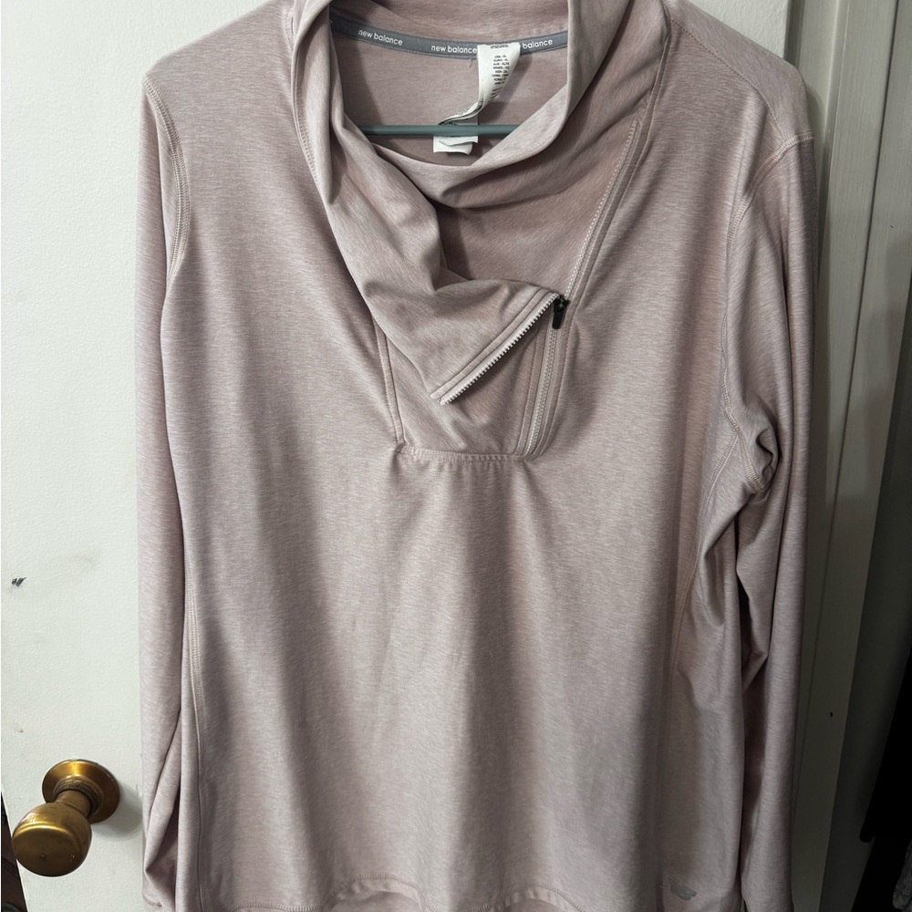 New Balance Light Pink Pullover with Zipper